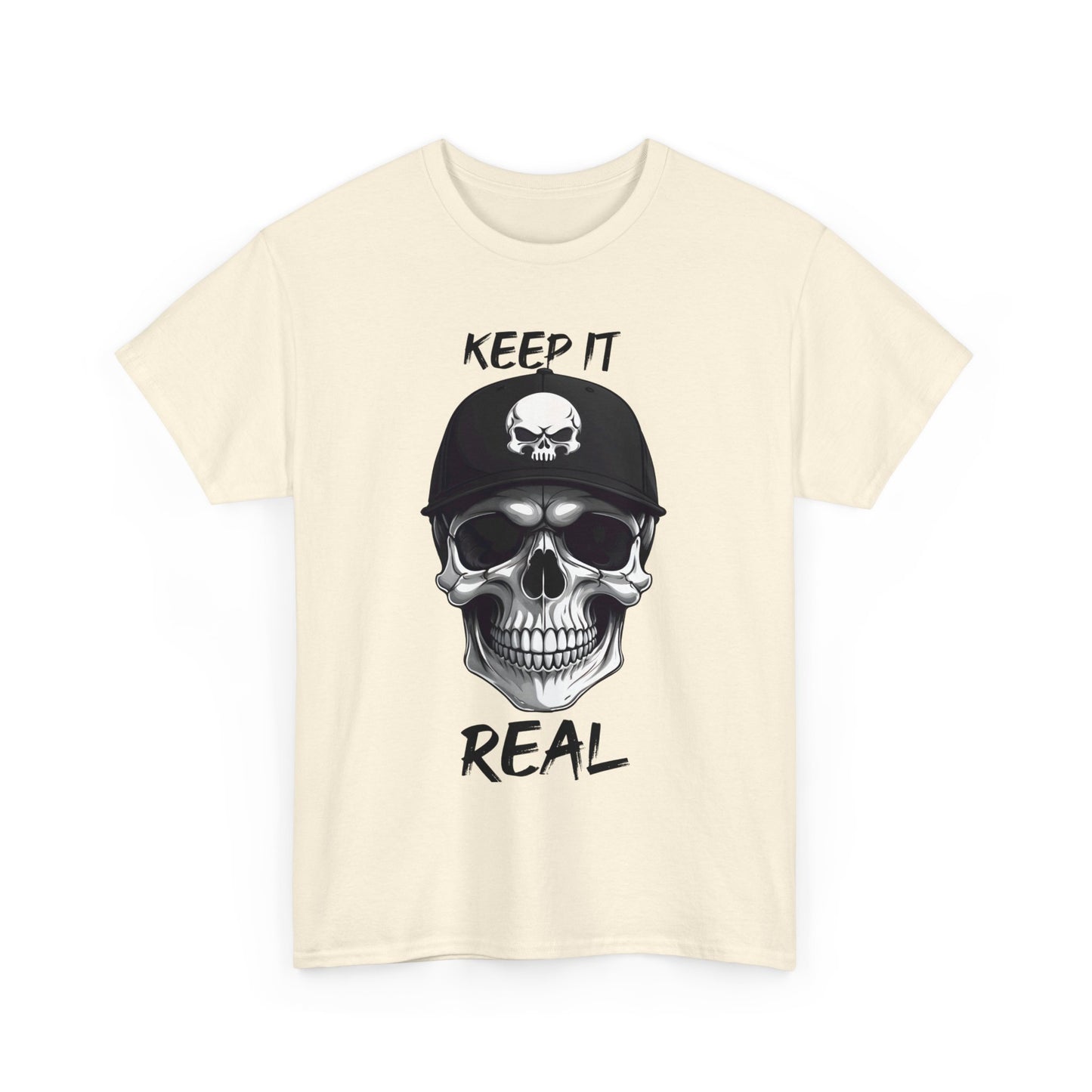 Keep It Real Skull Shirt - Trendy Totenkopf T - Shirts - TeeGerDesign - T - Shirt - Crew neck