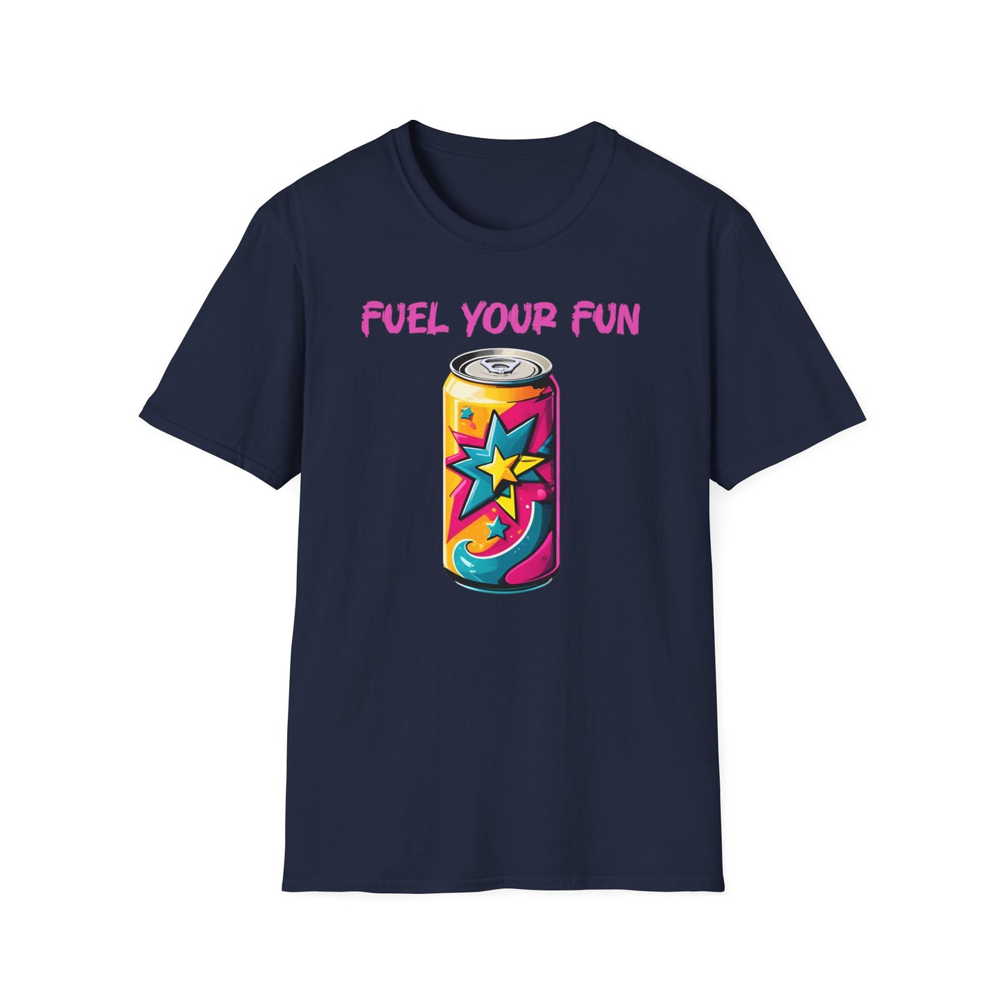 T - Shirt mit bunter Dose Fuel your fun - TeeGerDesign - T - Shirt - Cotton