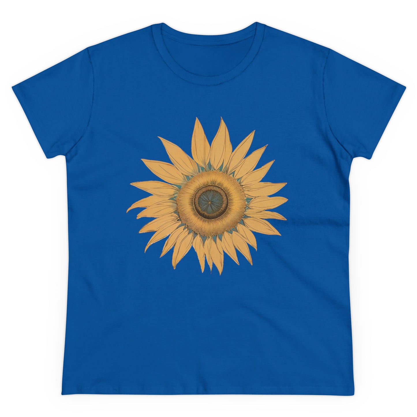 Sonnenblumen Grafik T - Shirt mit Blumendruck - Sommer Outfit Shirt für Frauen - TeeGerDesign - T - Shirt - Cotton