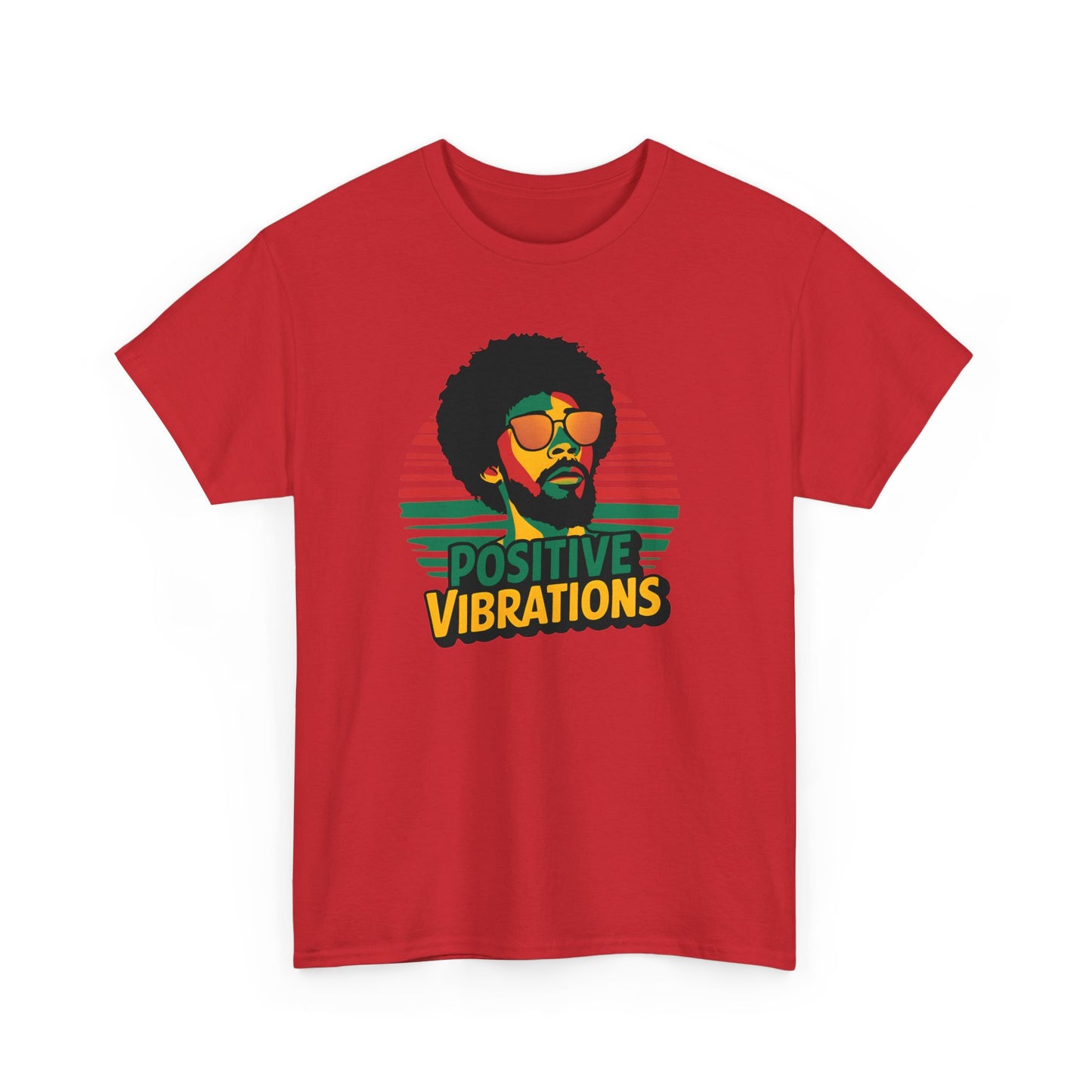 Reggae T - Shirt Positive Vibrations - TeeGerDesign - T - Shirt - Crew neck