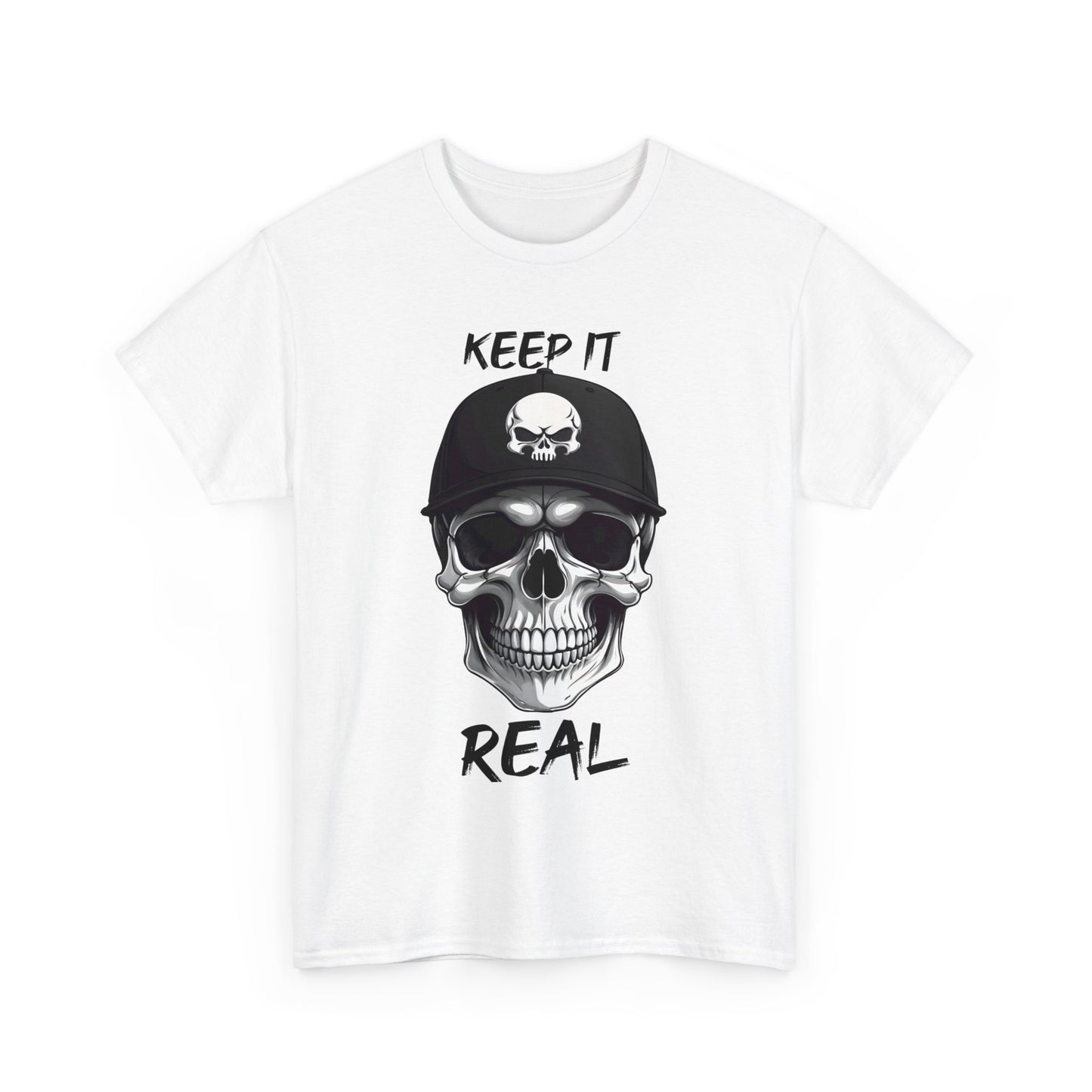 Keep It Real Skull Shirt - Trendy Totenkopf T - Shirts - TeeGerDesign - T - Shirt - Crew neck