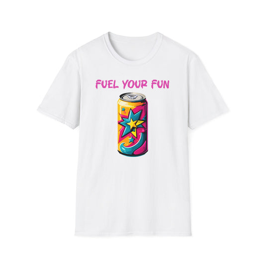 T - Shirt mit bunter Dose Fuel your fun - TeeGerDesign - T - Shirt - Cotton