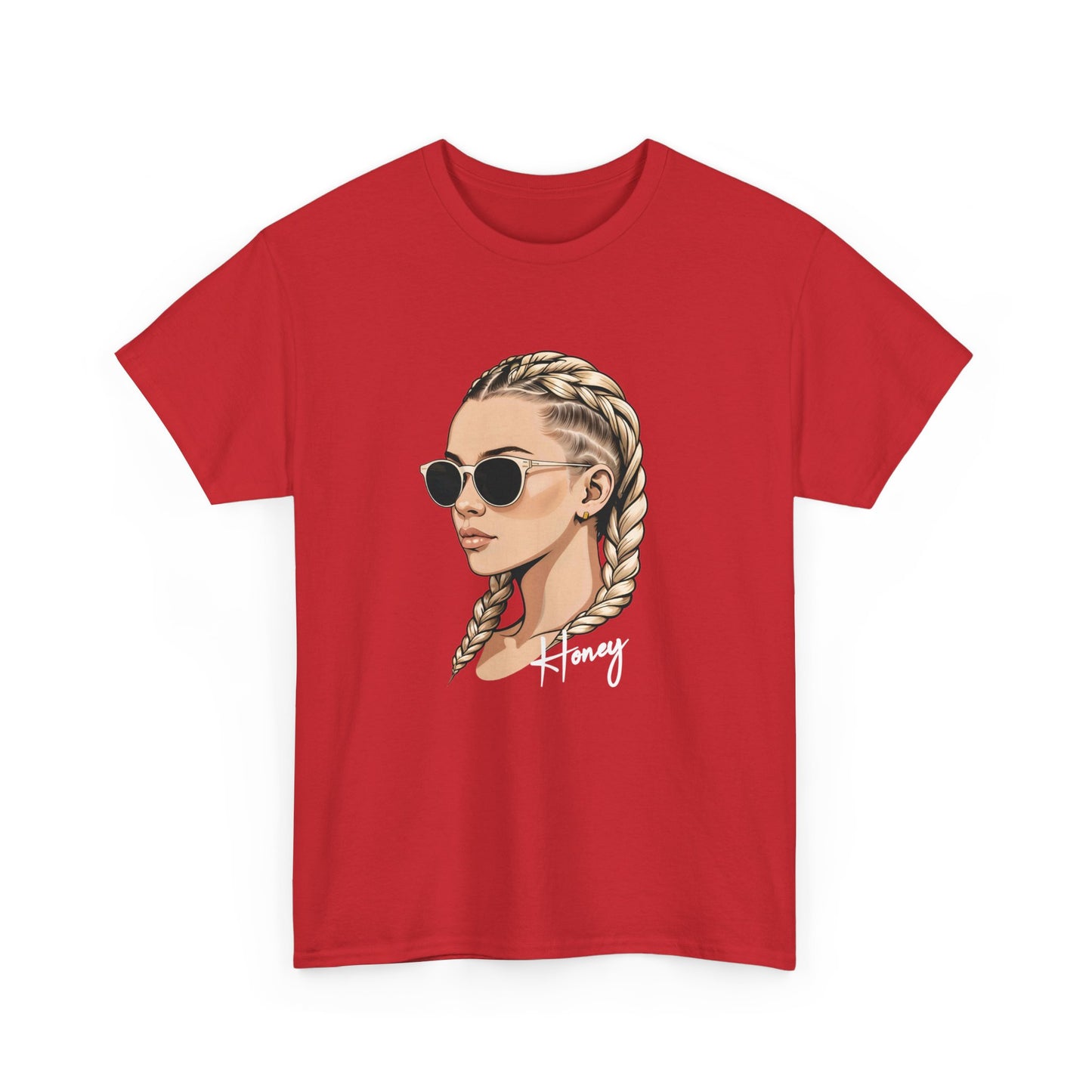 Honey T - Shirt mit Cornrow Dame - TeeGerDesign - T - Shirt - Crew neck