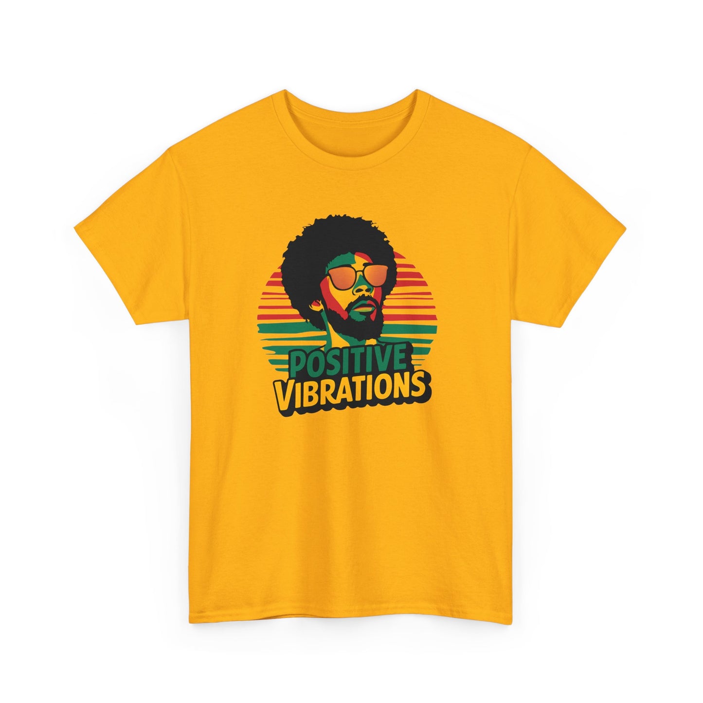 Reggae T - Shirt Positive Vibrations - TeeGerDesign - T - Shirt - Crew neck