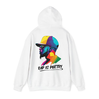 Stylischer Rap is Poetry Hoodie mit buntem Logo - TeeGerDesign - Hoodie - DTG