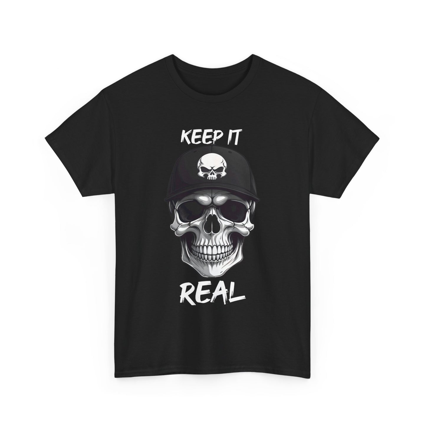 Keep It Real Skull Shirt - Trendy Totenkopf T - Shirts - TeeGerDesign - T - Shirt - Crew neck