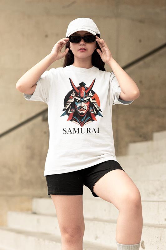 Abstraktes Samurai T - Shirt - TeeGerDesign - T - Shirt - Crew neck