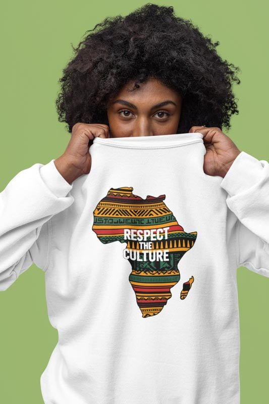 Afrika Sweatshirt Respect the culture - TeeGerDesign - Sweatshirt - Crew neck