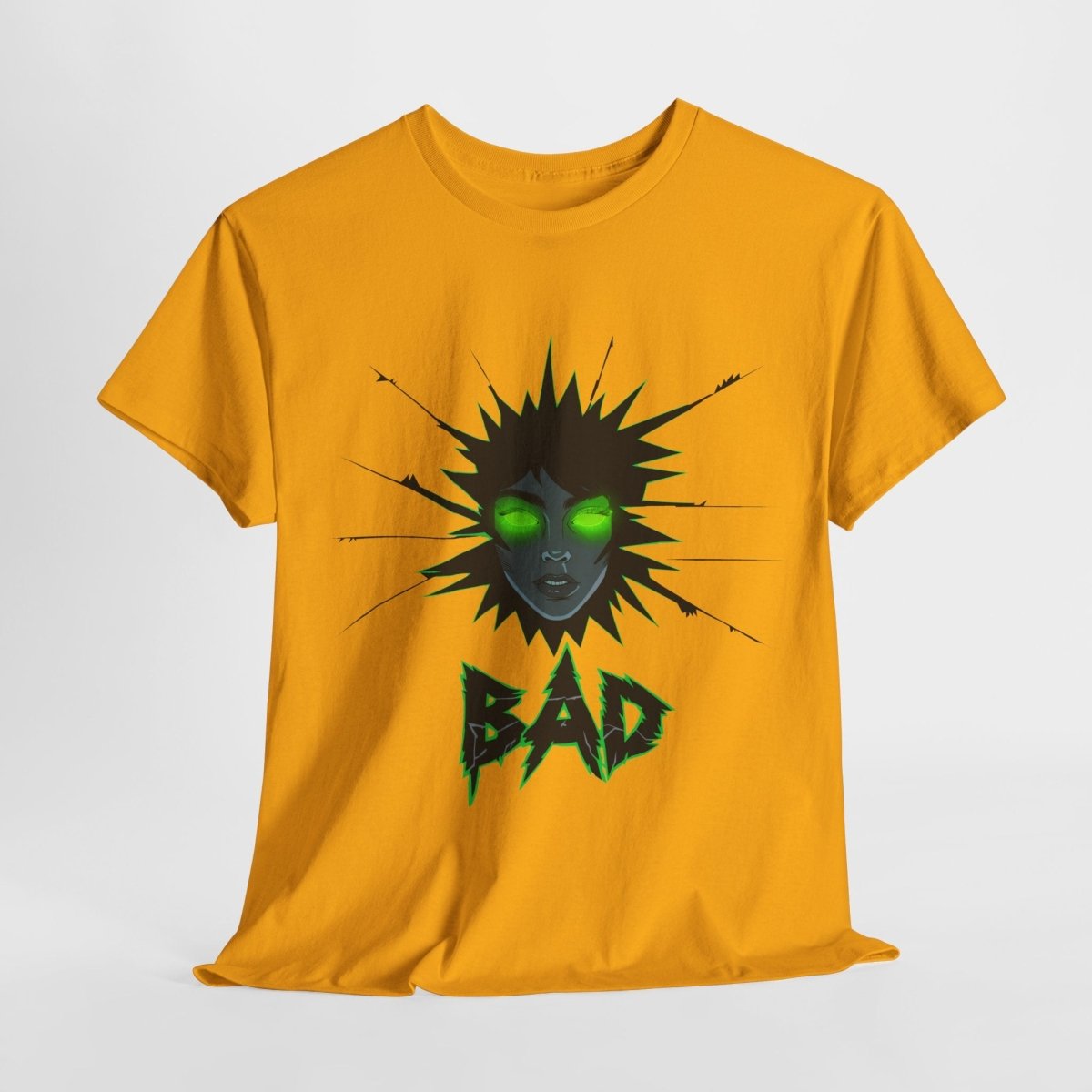 Bad T-Shirt – Mystische Frau mit leuchtend grünen Augen - TeeGerDesign - T-Shirt - Crew neck