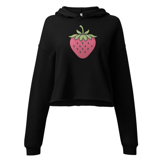 Bauchfreier Erdbeer Hoodie - TeeGerDesign - Hoodie - Crop