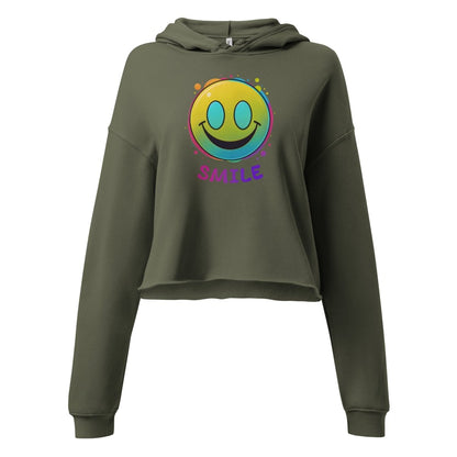 Bauchfreier Rave Smiley Hoodie - TeeGerDesign - Hoodie - Crew neck