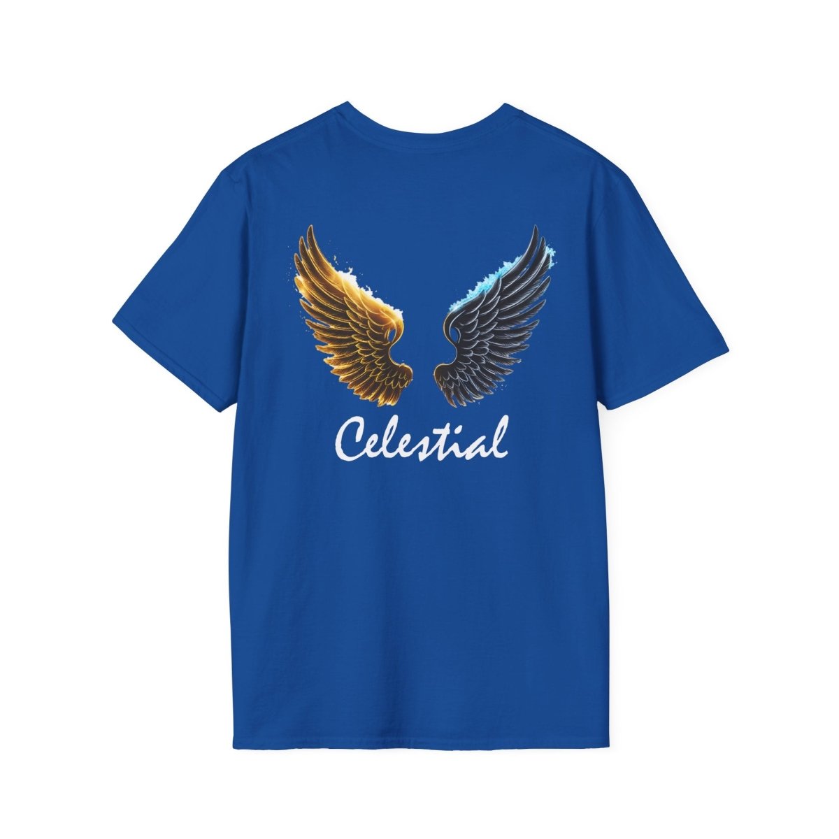 Celestial T-Shirt – Engelsflügel in Schwarz & Weiß - Rücken - TeeGerDesign - T-Shirt - Cotton