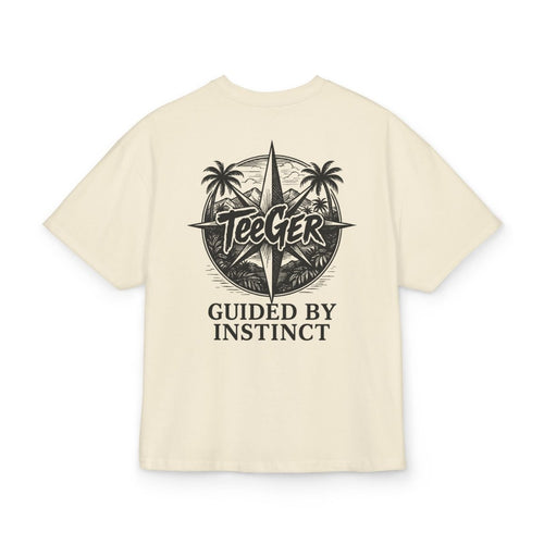 Claire TeeGer Compass Instinct - Oversized Backprint Adventure Tee - TeeGerDesign - T-Shirt - Backprint