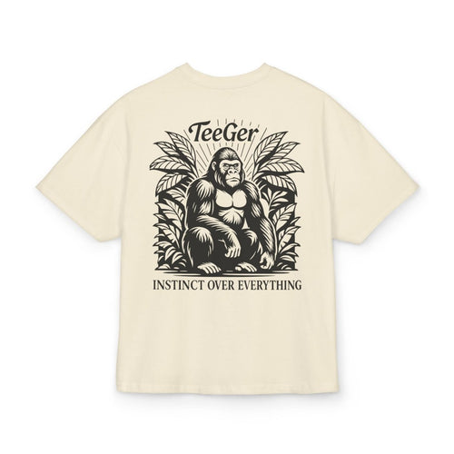 Claire TeeGer Instinct Ape - Oversized Gorilla Backprint Shirt - TeeGerDesign - T-Shirt - Backprint