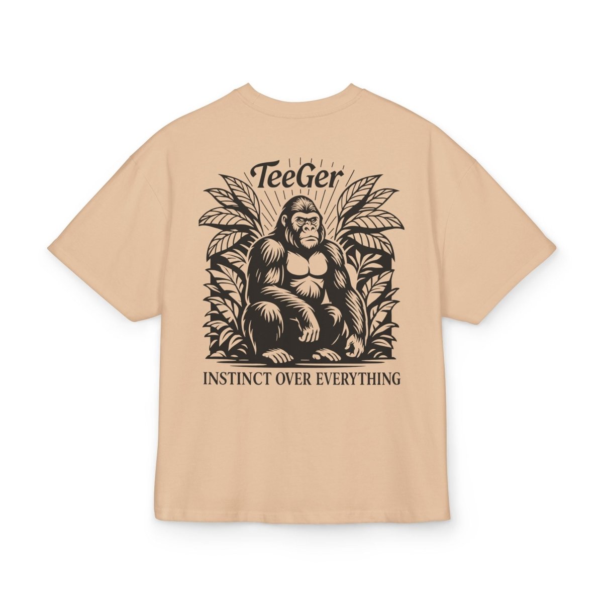 Claire TeeGer Instinct Ape - Oversized Gorilla Backprint Shirt - TeeGerDesign - T-Shirt - Backprint