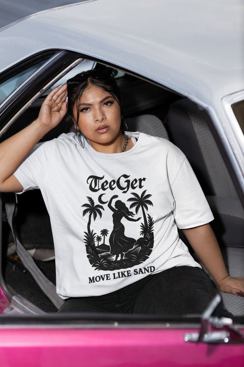 Claire TeeGer Sand Flow - Oversized Island Dance Frontprint Shirt - TeeGerDesign - T-Shirt - BY163