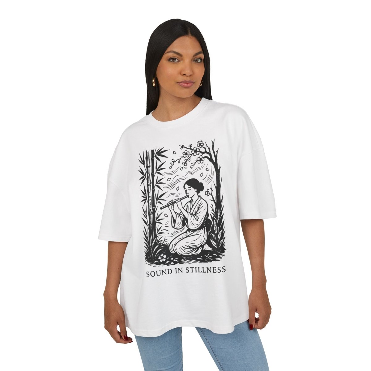 Claire TeeGer Still Sound - Oversized Bamboo Garden Frontprint Shirt - TeeGerDesign - T-Shirt - BY163