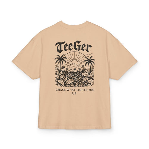 Claire TeeGer Tropic Sun - Oversized Backprint Statement - Shirt - TeeGerDesign - T-Shirt - Backprint