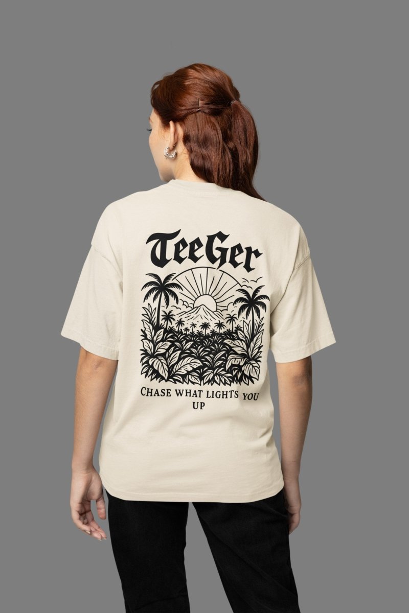 Claire TeeGer Tropic Sun - Oversized Backprint Statement - Shirt - TeeGerDesign - T-Shirt - Backprint