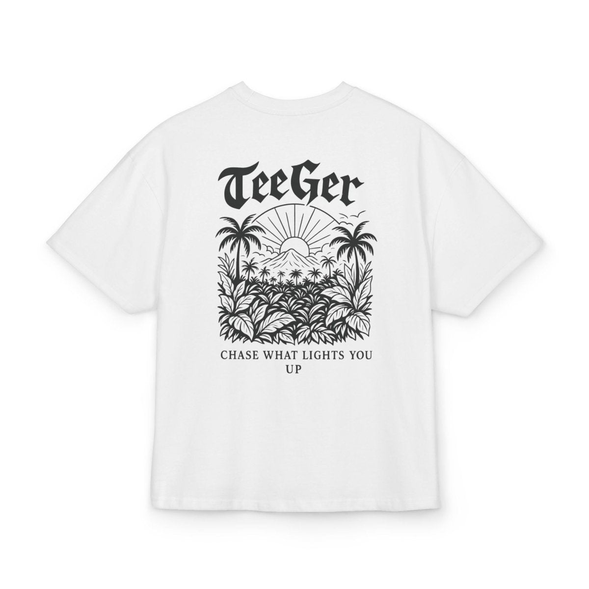 Claire TeeGer Tropic Sun - Oversized Backprint Statement - Shirt - TeeGerDesign - T-Shirt - Backprint