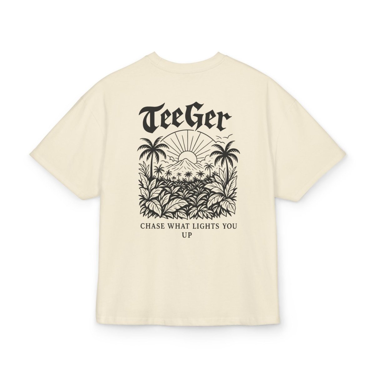 Claire TeeGer Tropic Sun - Oversized Backprint Statement - Shirt - TeeGerDesign - T-Shirt - Backprint