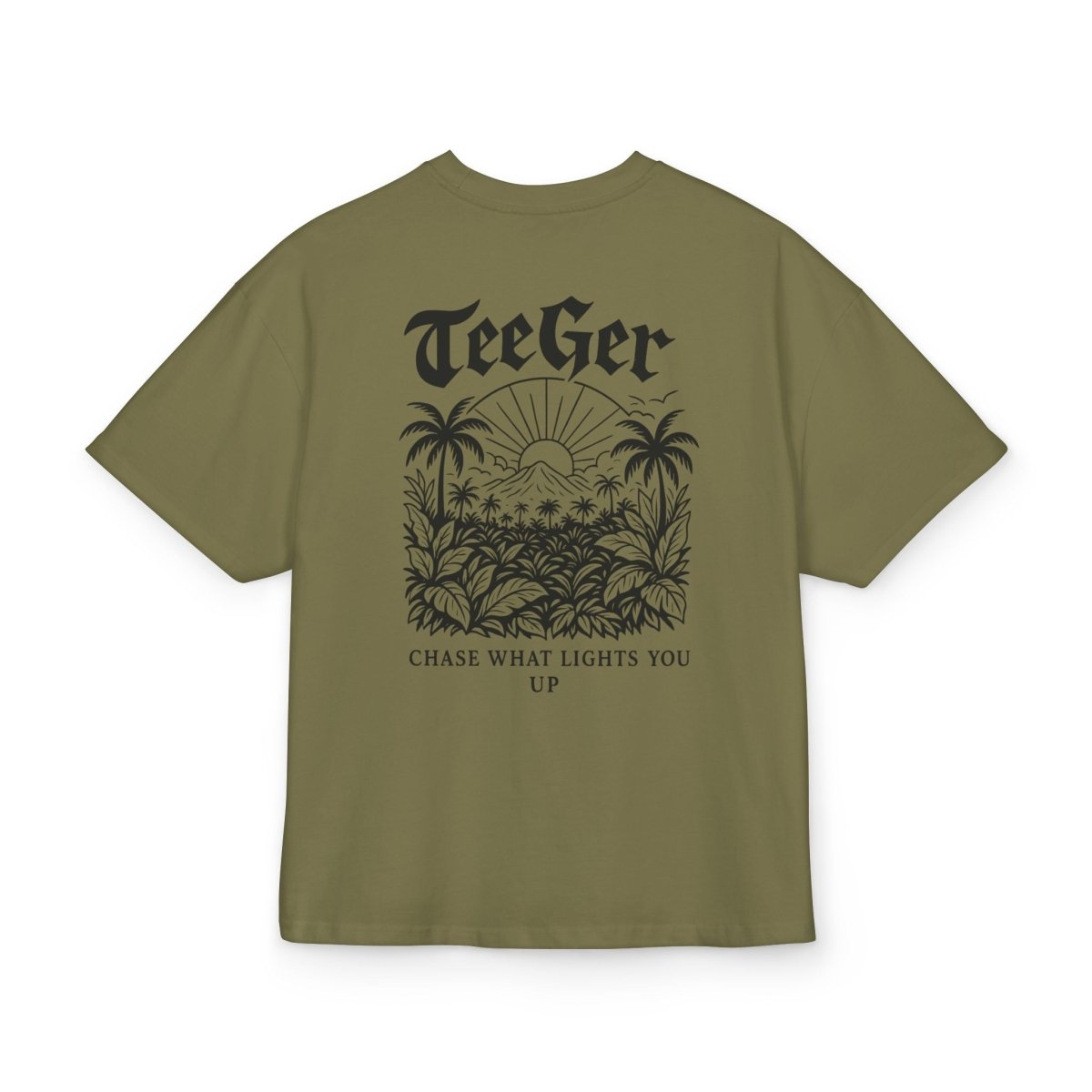 Claire TeeGer Tropic Sun - Oversized Backprint Statement - Shirt - TeeGerDesign - T-Shirt - Backprint