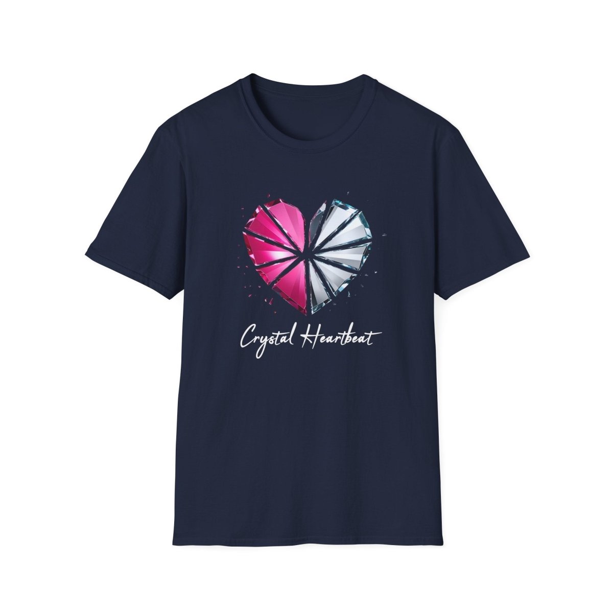 Crystal Heartbeat T-Shirt – Funkelndes Design mit Kristallherz - TeeGerDesign - T-Shirt - Cotton