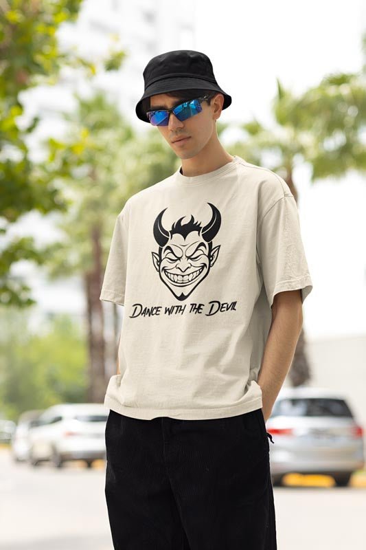 Dance with the Devil T - Shirt - Bold & Edgy Devil Design - TeeGerDesign - T - Shirt - Crew neck