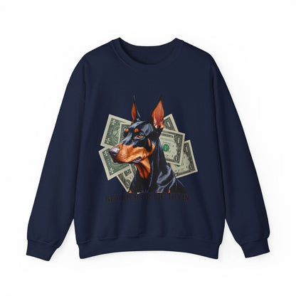 Dobermann Sweatshirt mit Dollarnoten - Design - TeeGerDesign - Sweatshirt - Crew neck