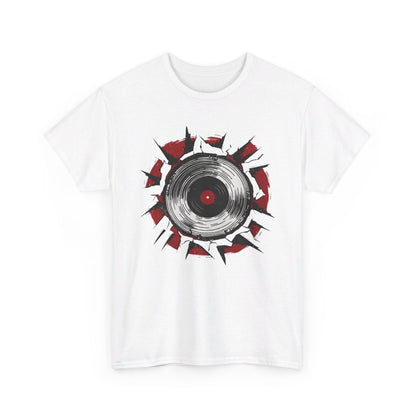 Edgy T - Shirt mit zerbrochener Schallplatte - TeeGerDesign - T - Shirt - Crew neck