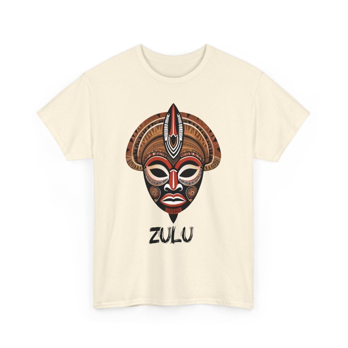 Einzigartiges T - Shirt mit Zulu Maske - TeeGerDesign - T - Shirt - Crew neck