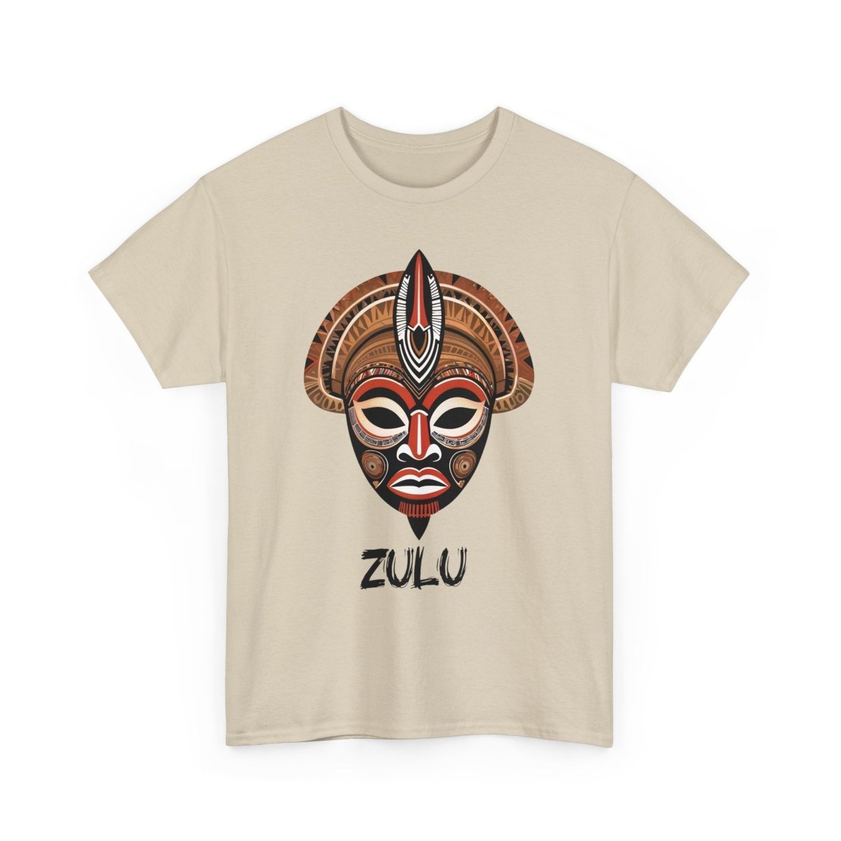 Einzigartiges T - Shirt mit Zulu Maske - TeeGerDesign - T - Shirt - Crew neck