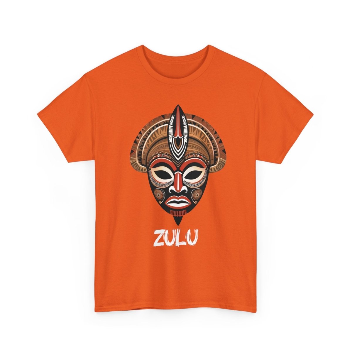 Einzigartiges T - Shirt mit Zulu Maske - TeeGerDesign - T - Shirt - Crew neck