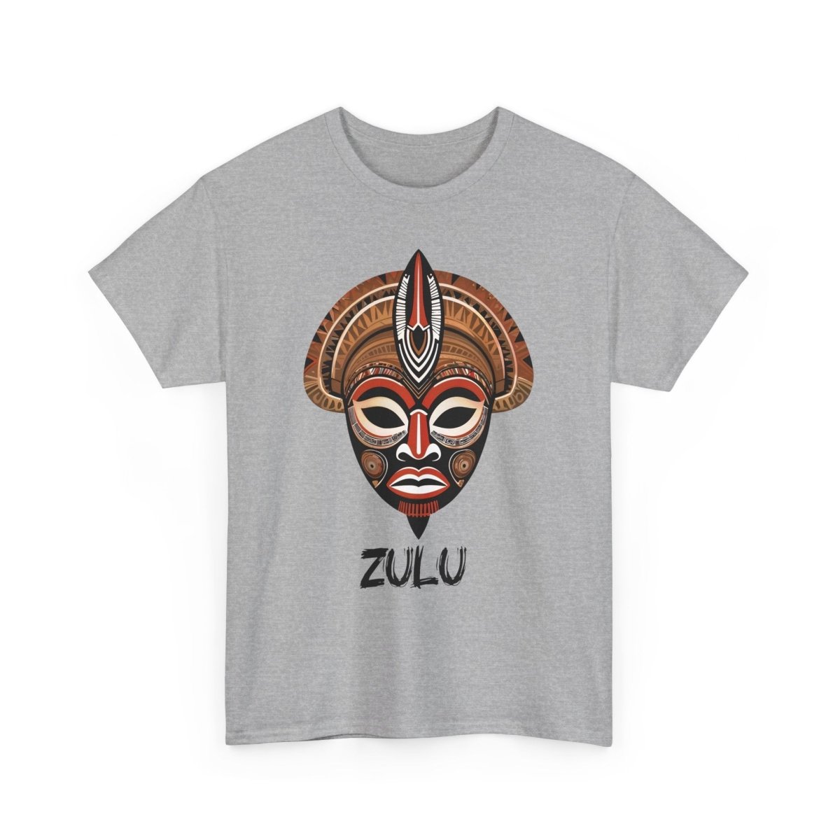 Einzigartiges T - Shirt mit Zulu Maske - TeeGerDesign - T - Shirt - Crew neck