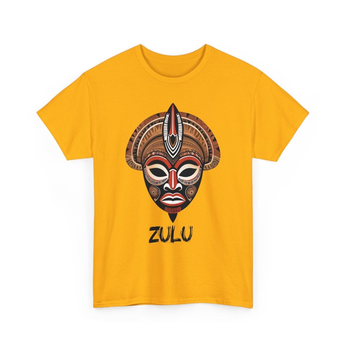 Einzigartiges T - Shirt mit Zulu Maske - TeeGerDesign - T - Shirt - Crew neck