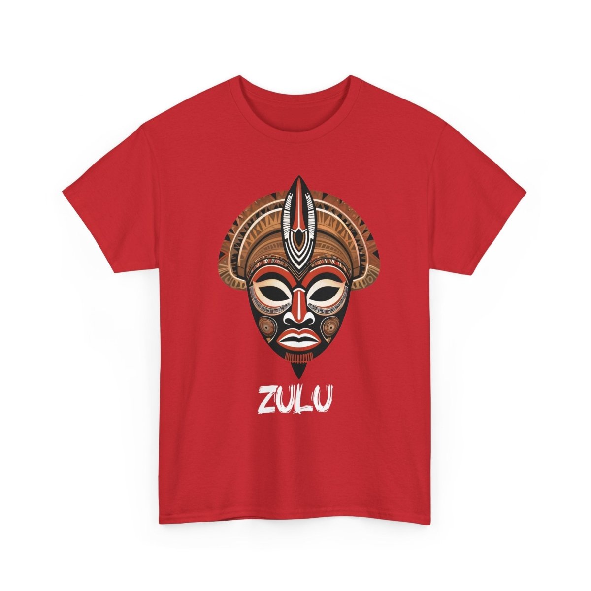 Einzigartiges T - Shirt mit Zulu Maske - TeeGerDesign - T - Shirt - Crew neck