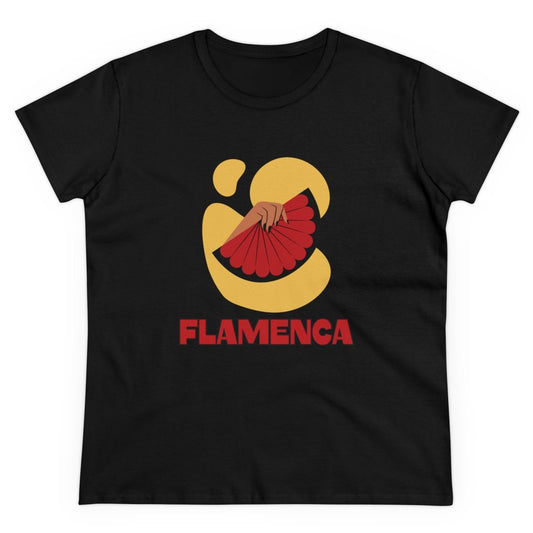 Elegantes Flamenco Fan T-Shirt - TeeGerDesign - T-Shirt - Cotton