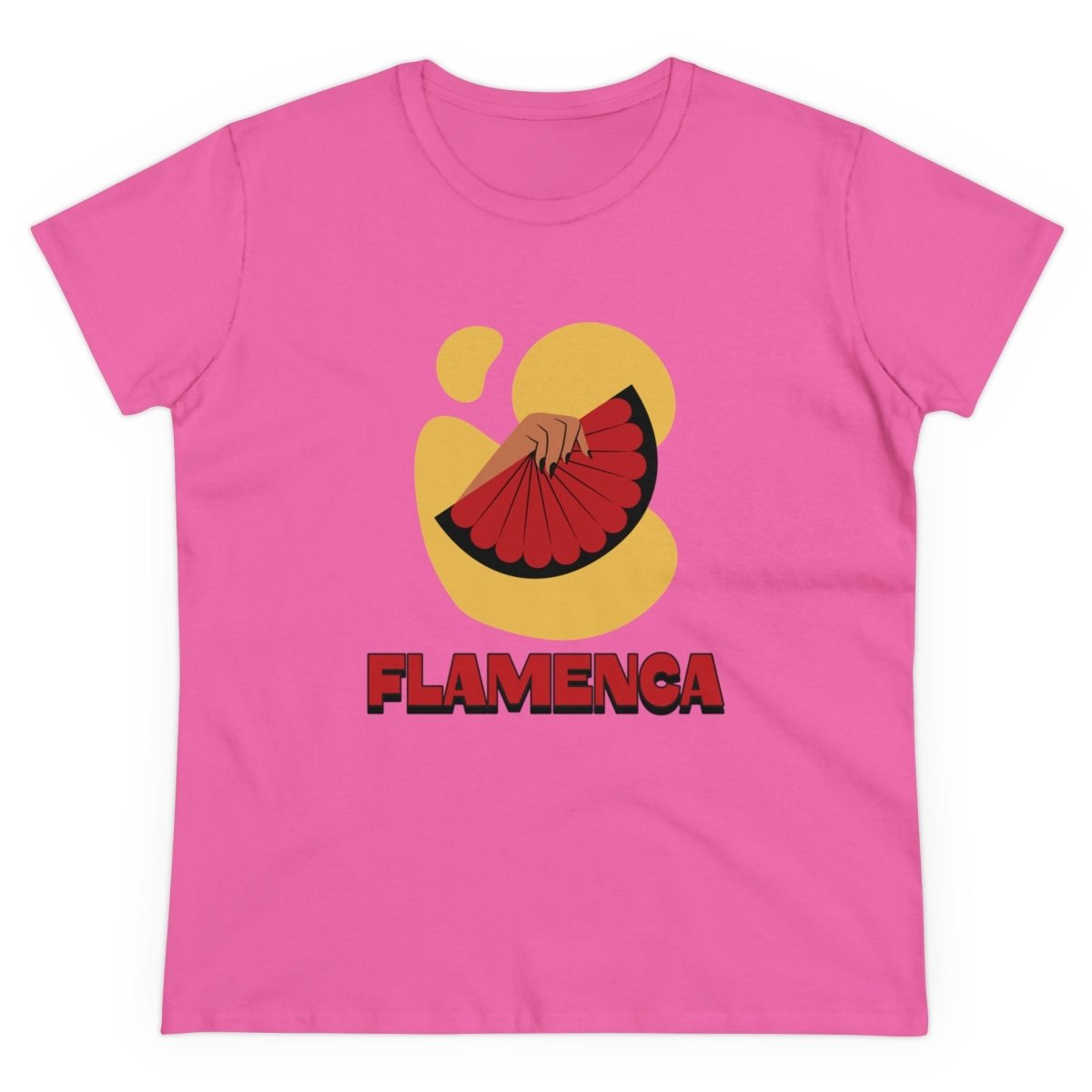 Elegantes Flamenco Fan T-Shirt - TeeGerDesign - T-Shirt - Cotton