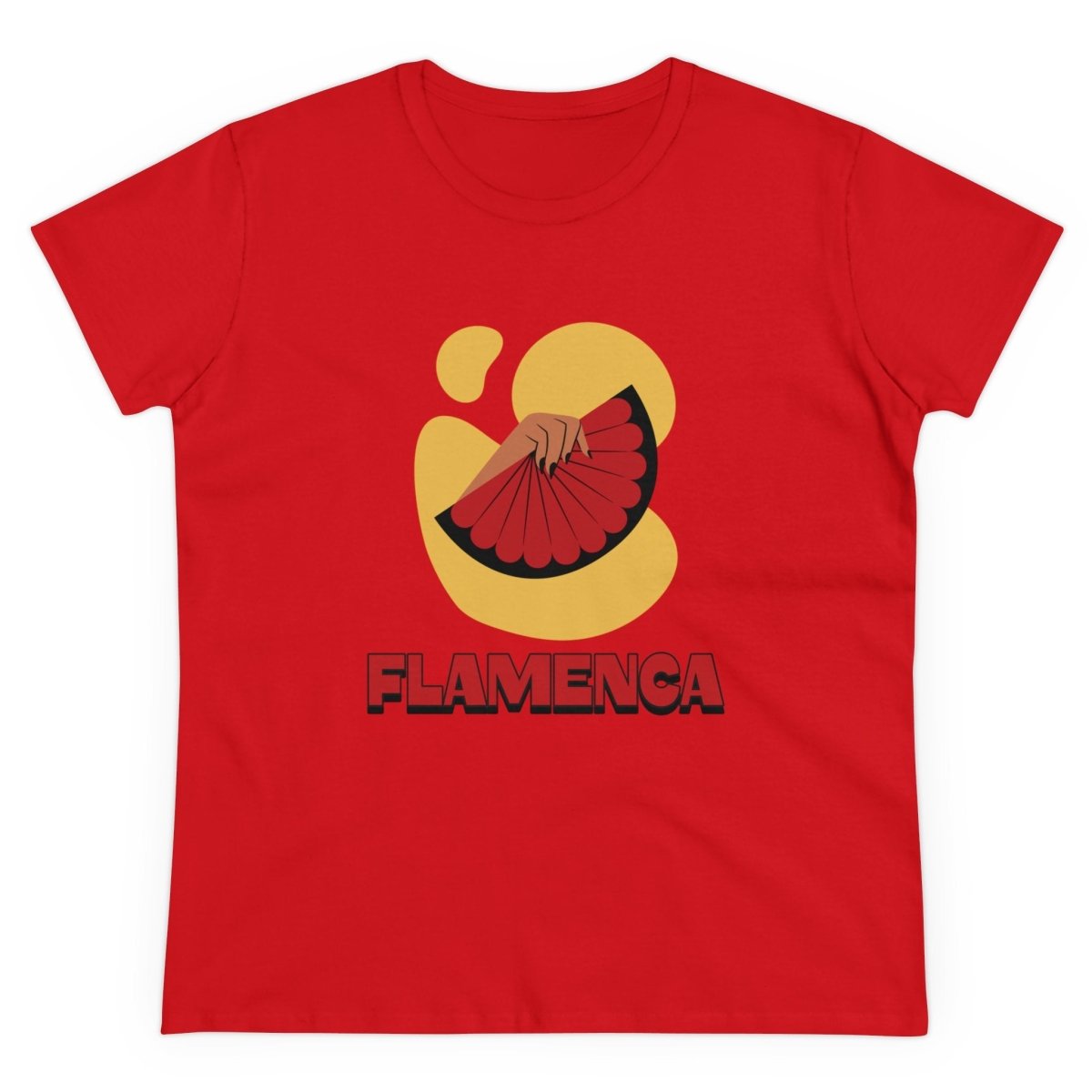 Elegantes Flamenco Fan T-Shirt - TeeGerDesign - T-Shirt - Cotton