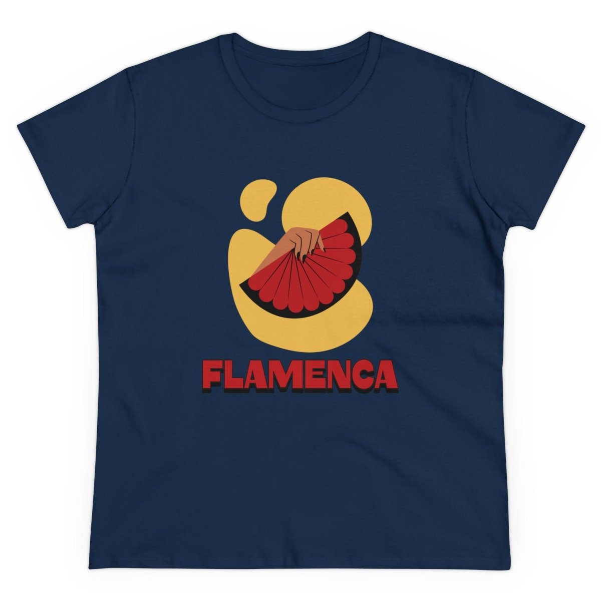 Elegantes Flamenco Fan T-Shirt - TeeGerDesign - T-Shirt - Cotton