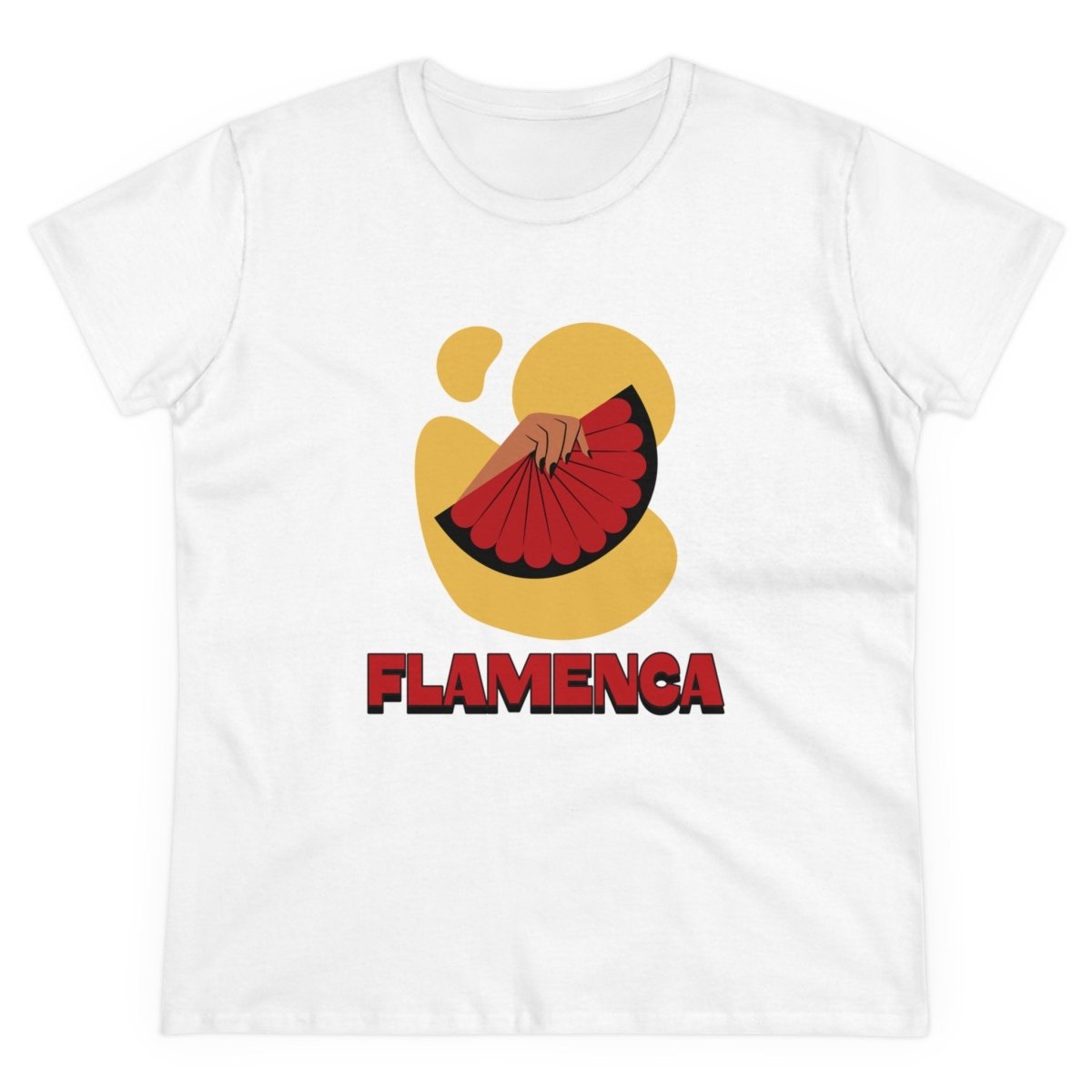 Elegantes Flamenco Fan T-Shirt - TeeGerDesign - T-Shirt - Cotton