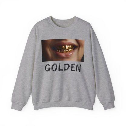 Golden Grill Sweatshirt – Luxurious Style & Unique Design - TeeGerDesign - Sweatshirt - Crew neck