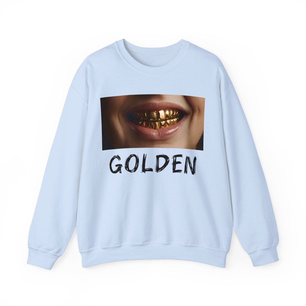 Golden Grill Sweatshirt – Luxurious Style & Unique Design - TeeGerDesign - Sweatshirt - Crew neck