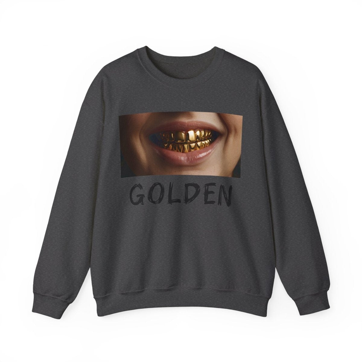 Golden Grill Sweatshirt – Luxurious Style & Unique Design - TeeGerDesign - Sweatshirt - Crew neck