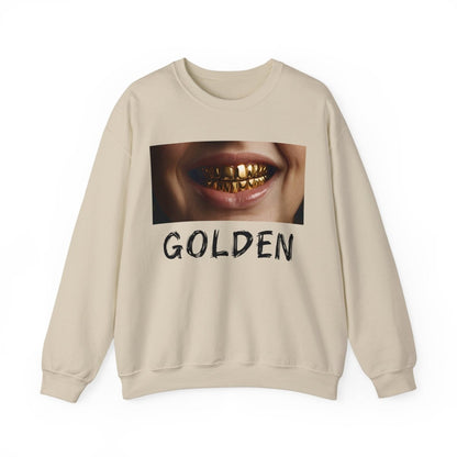 Golden Grill Sweatshirt – Luxurious Style & Unique Design - TeeGerDesign - Sweatshirt - Crew neck