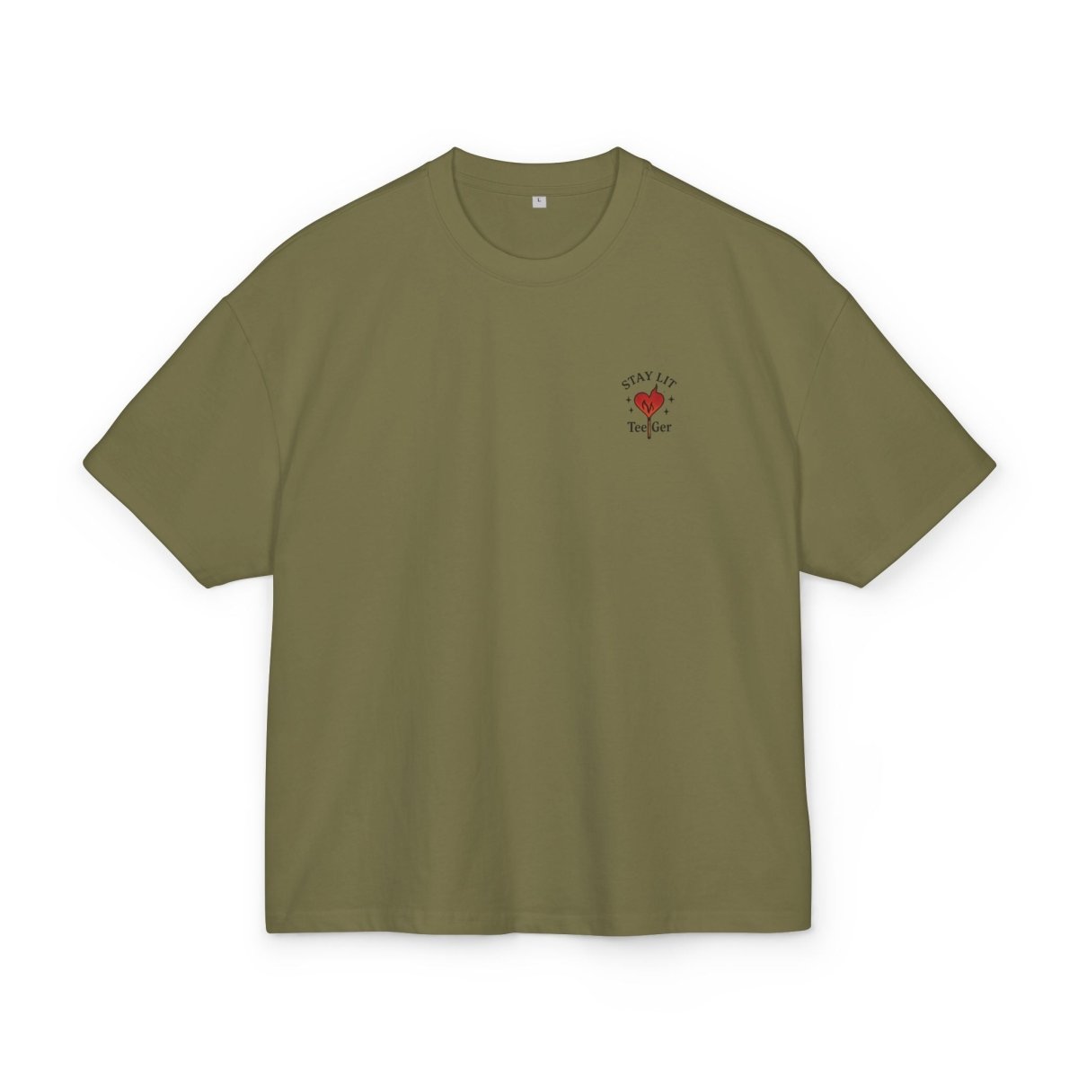 Henry TeeGer Stay Lit - Mini Flame Heart Frontprint Shirt - TeeGerDesign - T-Shirt - BY163