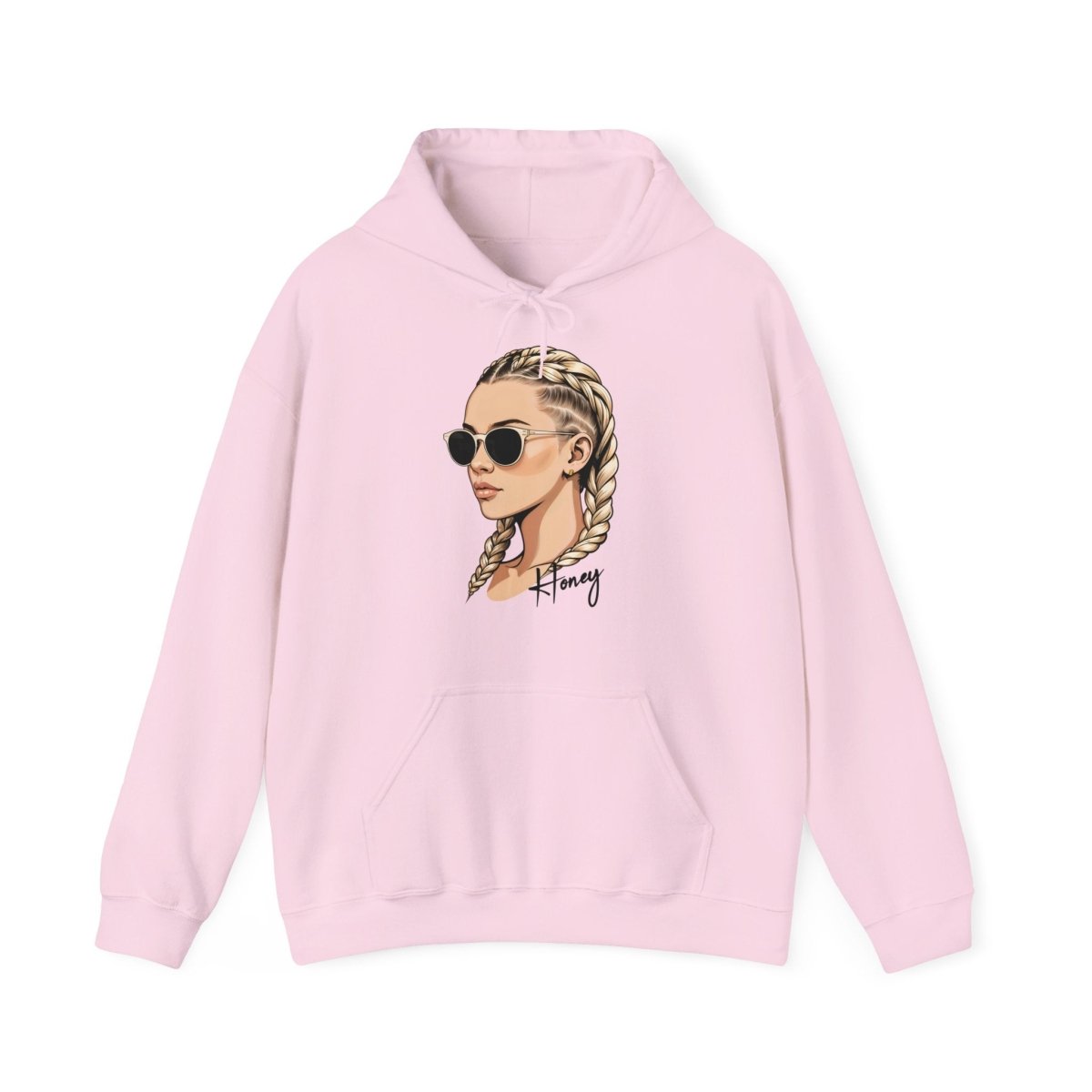 Honey Hoodie - Girl with Cornrows Logo - TeeGerDesign - Hoodie - DTG