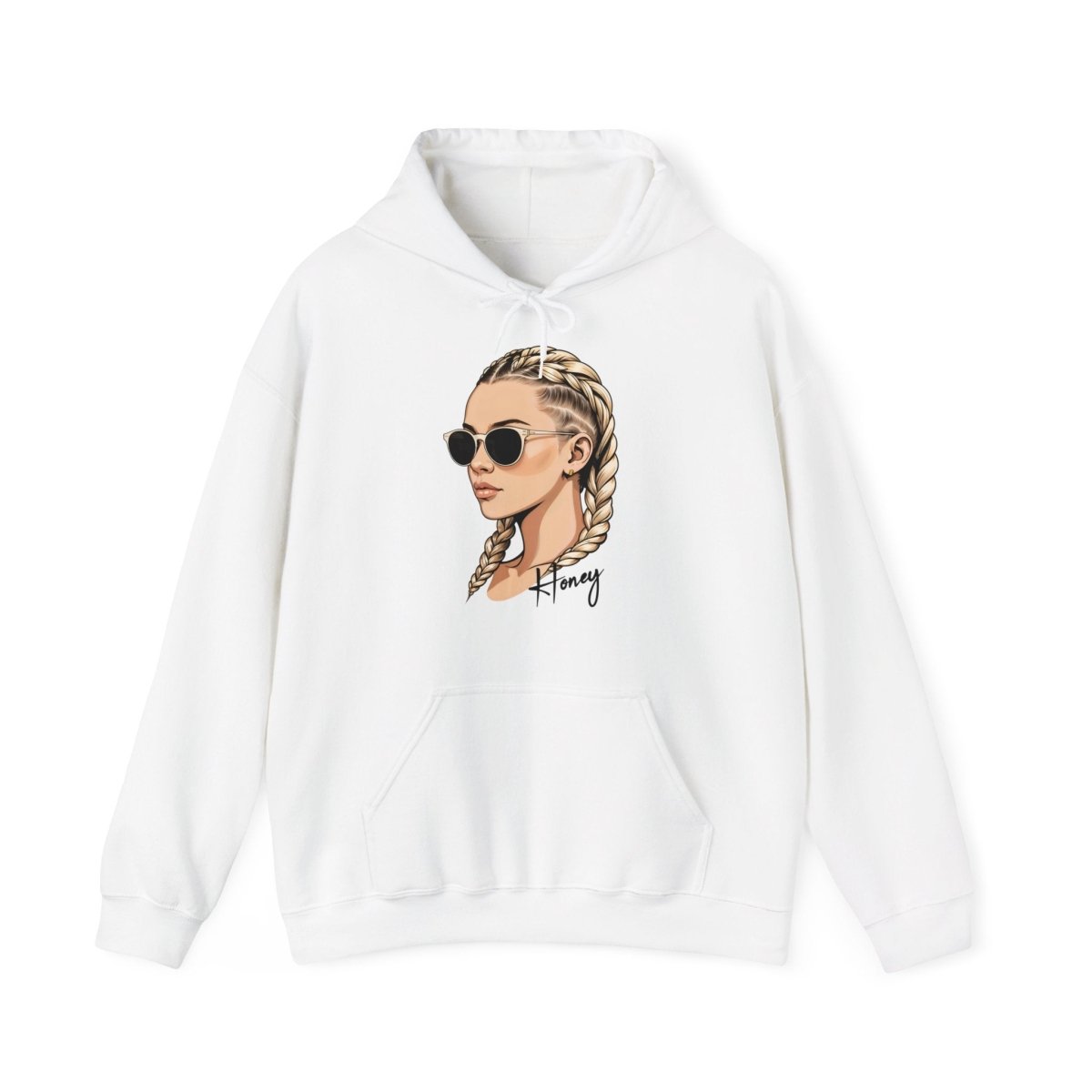 Honey Hoodie - Girl with Cornrows Logo - TeeGerDesign - Hoodie - DTG