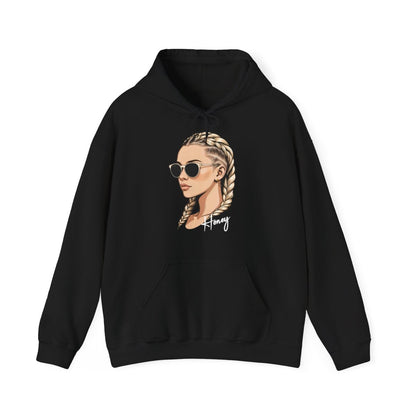 Honey Hoodie - Girl with Cornrows Logo - TeeGerDesign - Hoodie - DTG