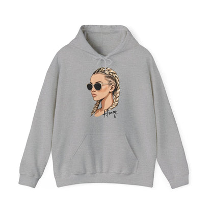 Honey Hoodie - Girl with Cornrows Logo - TeeGerDesign - Hoodie - DTG